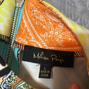 Melissa Paige size large multicolor summer dress.